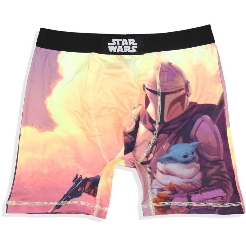 Star Wars Mens' The Mandalorian 2 Pack Boxers Underwear Boxer Briefs Grey, 4 of 5