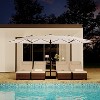 15Ft Rectangular Patio Umbrella with Base Large Patio Umbrella with Crank Handle, UV Resistant, Suitable for Outdoor Markets, Backyard, Poolside-Beige - 3 of 4