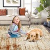 Modern Abstract Washable Area Rugs, Non Slip Contemporary Printed Accent Rug, Ultra-Soft Low Pile Indoor Carpet for Living Room Bedroom Office - 4 of 4