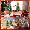 Joyfy Mini Christmas Tree Set with Lights, Star Topper, 8 Pack Tabletop Christmas Tree with Lights for Desk or Table - Easy Setup Holiday Decor - 2 of 3