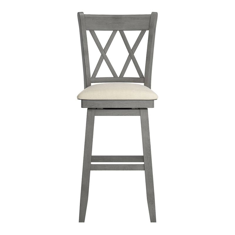 29" South Hill Double X Back Wood Swivel Height Barstool - Inspire Q, 3 of 12