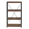 HomeRoots Black And Brown Metal and Wood Three Tier Etagere Bookcase - 4 of 4