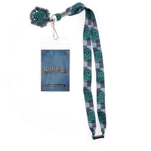 Silver Buffalo Harry Potter Slytherin 22-Inch Lanyard With ID Badge Holder and Crest Charm - 1 of 4