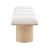 Meridian Furniture,Pavilion Boucle Fabric Bench - 3 of 4