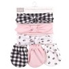 Hudson Baby Infant Girls Cotton Headband and Scratch Mitten 6pc Set, Lady Bug, 0-6 Months - 2 of 2