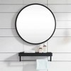 28-Inch Circular Bathroom Mirror with Beveled Edges, Black Round Wall Mirror for Vanity - 4 of 4