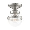Livex Lighting Oldwick 1 - Light Flush Mount in  Brushed Nickel - 2 of 4