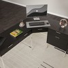 FUFU&GAGA Modern L - Shaped Black Office Desk with Multiple Drawers - Stylish and Functional Workspace Solution - 3 of 4