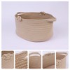 REGALWOVEN Handcrafted Odorless Cotton Rope Decorative Woven Storage Basket with Handle - 3 of 4