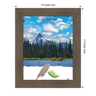 Mocha Brown Hardwood Narrow Wall Picture Frame