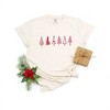 Simply Sage Market Women's Row Of Christmas Trees Short Sleeve Garment Dyed Tee - 3 of 4