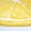 TOWN & COUNTRY PLAY Citrus Slice Lemon Half Circle Shaped Bath Mat, Absorbent Tufted Floor Mat, Machine Washable, Yellow, 34.7"x18.1" - 4 of 4
