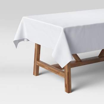 84" x 60" Solid Tablecloth White - Threshold™