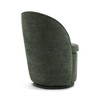 YOUNIKE Swivel Accent Chair 21" Wide Round Barrel Chair Modern Upholstered Living Room Chair Makeup Chair for Bedroom, Boucle Fabric - 4 of 4