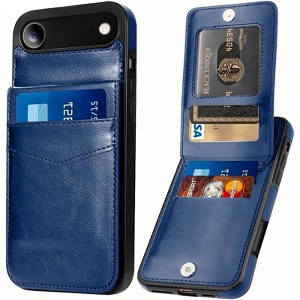 Entronix Case Compatible with iPhone 17 Air - [6 Slot Card Holder] Slim Leather Wallet - 1 of 4