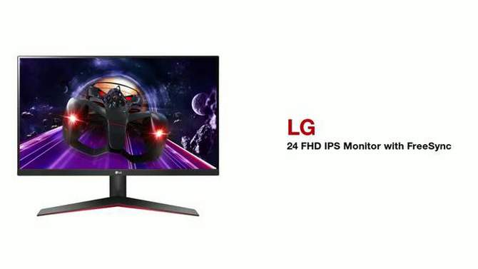 LG 24&#34; Full HD IPS Computer Monitor with AMD FreeSync - Black - 24MP60G, 2 of 10, play video