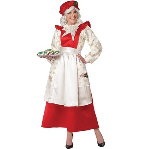 California Costumes Mrs. Claus Pinafore Dress Women's Costume - 1 of 3
