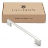 Cauldham Solid Kitchen Cabinet Pulls Handles (6-5/16" Hole Centers) - Modern Thin Profile Drawer/Door Hardware - Style M255 - Satin Nickel - image 4 of 4