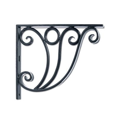 2pk 12" Art Deco Shelf Bracket Black - ACHLA Designs