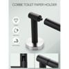 Cobbe Wall Mounted Brushed Nickel & Black Toilet Paper Holder, Double Post Pivoting Bathroom Toilet Paper Roll Holder, SUS 304 Stainless Steel - 3 of 4