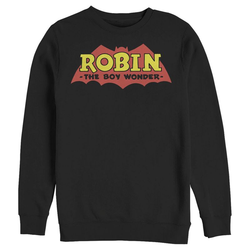 Men's Batman Logo Robin Boy Wonder Sweatshirt, 1 of 4