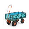 Heavy-Duty 2-in-1 Garden Wagon Utility Steel Cart with All-Terrain Tires and Removable Mesh Side Panels - 3 of 4