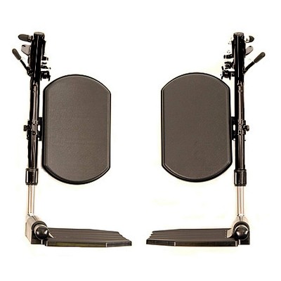 Invacare Wheelchair Elevating Legrests with Composite Footplates & Non-Padded Calf Support
