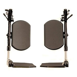 Invacare Wheelchair Elevating Legrests with Composite Footplates & Non-Padded Calf Support - 1 of 4