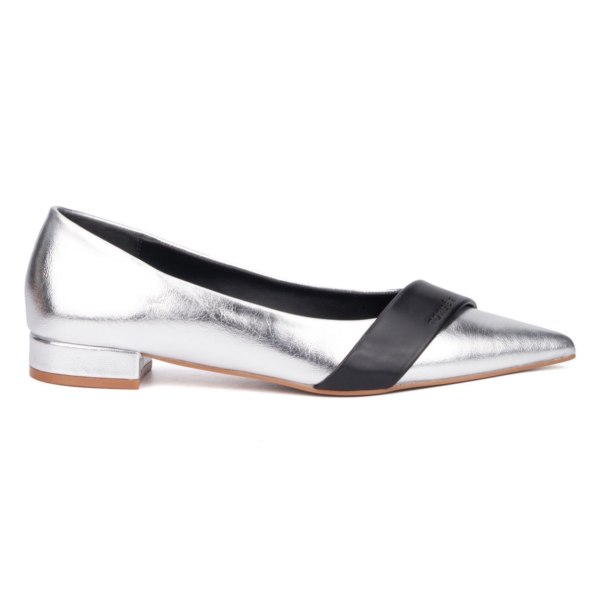 Обувь Torgeis Women's Harriet Ballet Flats - 7, SILVER/ BLACK — фото 2