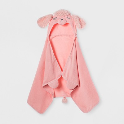 pink hooded towel