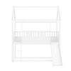 NicBex Twin Over Twin Bunk Bed with Convertible Slide and Ladder,Loft Bed with Safety Guardrail for Bedroom,White/Brown - 4 of 4