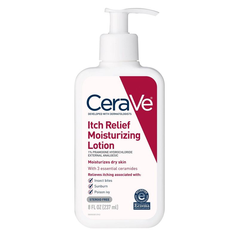 CeraVe Itch Relief Moisturizing Lotion for Dry and Itchy Skin Unscented - 8 fl oz, 1 of 14