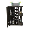 NicBex Mobile Kitchen Island Cart Morden Kitchen Carts on Wheels with Storage, 1 Cabinet Door, 6 Bottle Rack and 2 Shelves for Kitchen - 4 of 4