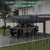 10' x 15' Heavy Duty Metal Carport with Galvanized Steel Roof, Tall Metal Carport Kits Garage, Heavy Duty Metal Roof Carport with Enhanced Base - 4 of 4