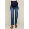 PinkBlush Blue Straight Leg Maternity Jeans - 3 of 4