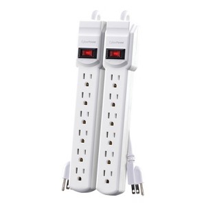CyberPower® 6-Outlet Power Strip, 2 pk in White - 1 of 4