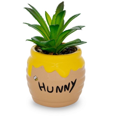 Silver Buffalo Disney Winnie The Pooh Hunny Pot Ceramic Mini Planter With  Artificial Succulent : Target