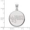Black Bow Jewelry 14k White Gold North Texas Mean Green NCAA Large Pendant - 2 of 3