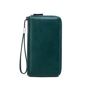 BEAFUP Women’s Wallet,RFID Blocking Wallet with Double Zipper & 12+ Card Slots - Large Capacity Travel Purse for Daily Use,and Shopping - 1 of 4