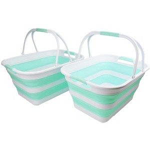 SAMMART 29L (7.6 gallons) Collapsible Plastic Washing Tub with Handles - 1 of 4