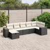 vidaXL Garden Sofa Set Black Poly Rattan and Steel Large Modular - 2 of 4