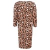 Elegant Emily Women's Leopard Snap Front Long Sleeve Duster - 2 of 4