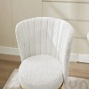 20'' Beige Counter Height Bar Stools Set of 2, 360° Swivel Upholstered Barstools - 3 of 4