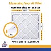 Filter King 16.5x21x1 Air Filter | 4-PACK | MERV 13 HVAC Pleated A/C Furnace Filters | MADE IN USA | Actual Size: 16.5 x 21 x .75" - 2 of 4