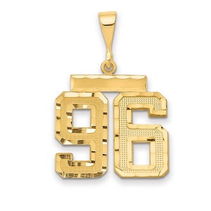 Black Bow Jewelry 14K Yellow Gold, Varsity Collection, Medium D/C Pendant Number 96 - 1 of 4