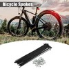 Unique Bargains 14G J Bend Bike Bicycle Spokes With Nipples Steel Black 40 Pcs - 2 of 4