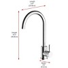 Elegant Lighting Finn Single Handle Kitchen Faucet in Matte Black - 4 of 4