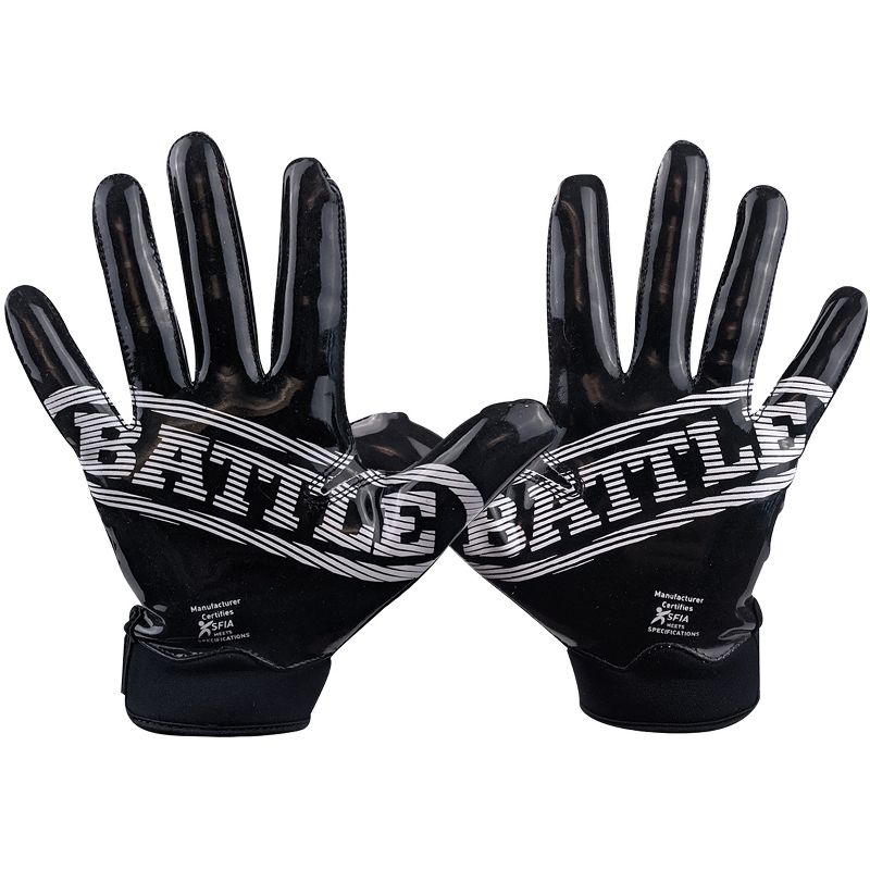 Battle Sports Doom 1.0 Youth Football Receiver Gloves - Black, 2 of 4