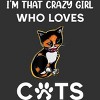 Men's Design By Humans I'm That Crazy Girl Who Loves Cats Cartoon By MeowShop T-Shirt - 2 of 2