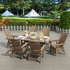 WestinTrends 7 Piece Outdoor Patio Dining Table and Adirondack Armchair Set - 2 of 2